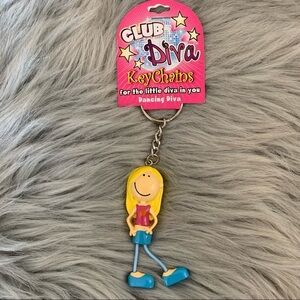Free w/ Purchase! Club Diva Keychain. Dancing Diva.